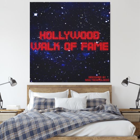 hollywood, walk of fame canvas afdruk (Insitu (Slaapkamer))