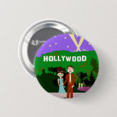 HollywoodRomance Ronde Button 5,7 Cm (Voorkant /achterkant)