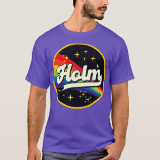Holm regenboog in ruimte  stijl t-shirt