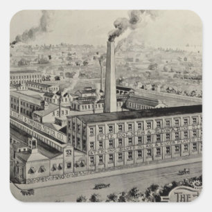 Holmes & Edwards Silver Co Vierkante Sticker