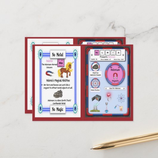 Holmia - Carte de jeu Unicorn Holmium Horn (Devant/Arrière en situation)