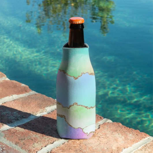 Holo Agate | Faux Iriscent Pastel Ombre Marmer Flesjeskoeler (Insitu Zwembad)