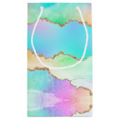 Holo Agate | Faux Iriscent Pastel Ombre Marmer Klein Cadeauzakje (Achterkant)