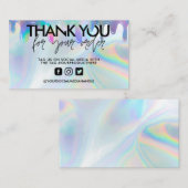 Holo Drip Salon Hartelijk dank Visitekaartje (Voorkant / Achterkant)