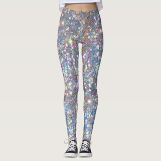 Holo glam Glitter print LEGGINGS uit Glitz!