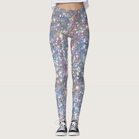 Holo glam Glitter print LEGGINGS uit Glitz! (Voorkant)