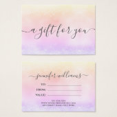 Holo Parties scintillant Élégant Certificat Cadeau (Devant & derrière)