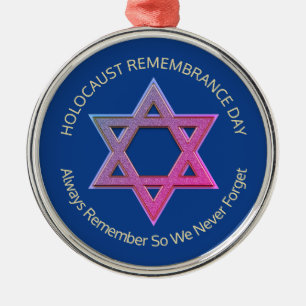 Holocaust Herdenking YOM HASHOAH Memorial Metalen Ornament