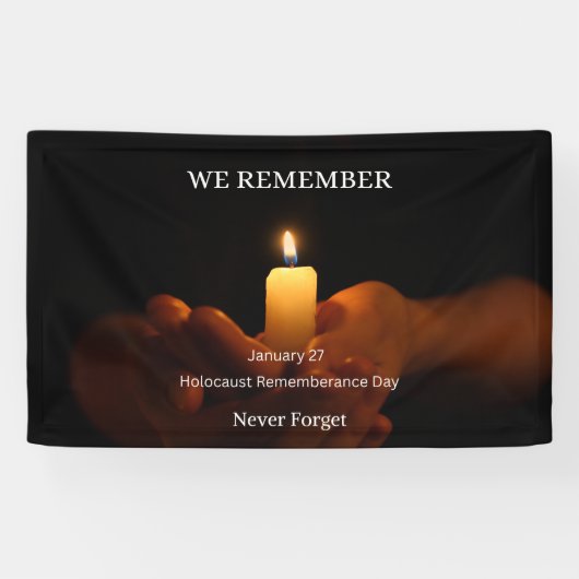 Holocaust Remembrance Day Spandoek (Horizontaal)