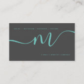 HoloGlam Hologram Glitter Monogram Script Visitekaartje (Achterkant)