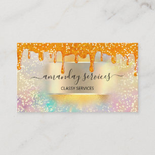 Holograaf bestuurt Mint Makeup Lashes Nails Golden Visitekaartje