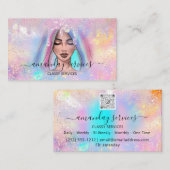 Holograaf Boutique Shop Drip QR Code Blue Visitekaartje (Voorkant / Achterkant)