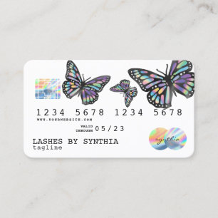 Holograaf Moderne creditcard Monarch Butterfly Visitekaartje