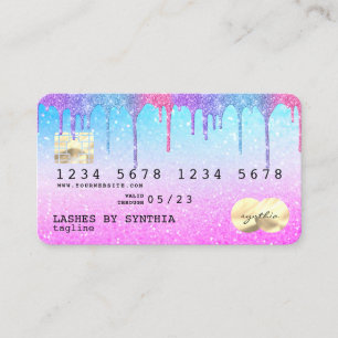 Holograaf Pastel unicorn Modern Creditcard LOGO Visitekaartje