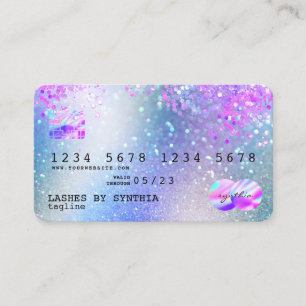 Holograaf Pastel unicorn Modern Creditcard Stijl Visitekaartje