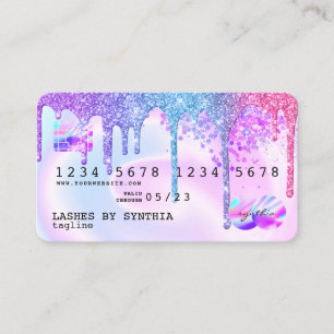 Holograaf Pastel unicorn Modern Creditcard Stijl Visitekaartje