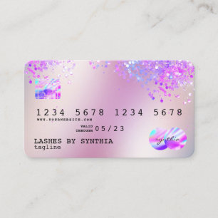 Holograaf Pastel unicorn Modern Creditcard Stijl Visitekaartje