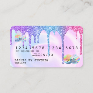 Holograaf Pastel unicorn Modern Creditcard Stijl Visitekaartje