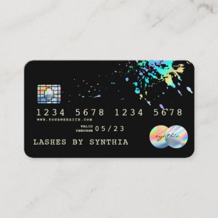 Holograaf Splash Modern Creditcard Visitekaartje