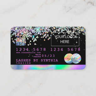 Holograaf Unicorn-creditcard voegt je logo toe Visitekaartje