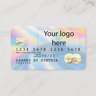 Holograaf Unicorn Dripp Creditcard voegt je logo t Visitekaartje
