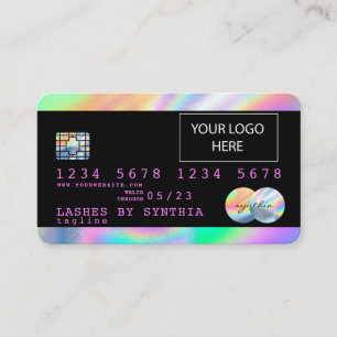 Holograaf Unicorn Dripp Creditcard voegt je logo t Visitekaartje