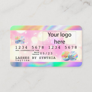 Holograaf Unicorn Dripp Creditcard voegt je logo t Visitekaartje