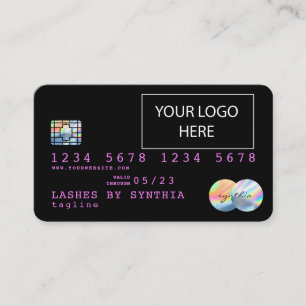 Holograaf Unicorn Dripp Creditcard voegt je logo t Visitekaartje