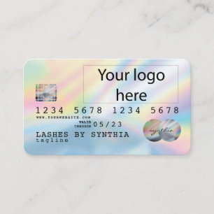 Holograaf Unicorn Dripp Creditcard voegt je logo t Visitekaartje