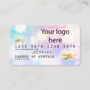Holograaf Unicorn Dripp Creditcard voegt je logo t Visitekaartje