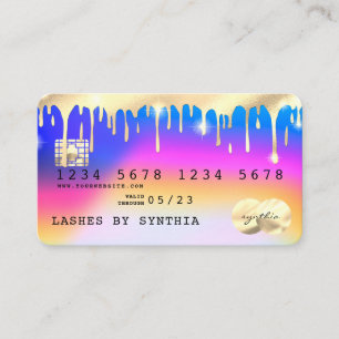 Holograaf Unicorn Driving Credit Card Gold Visitekaartje