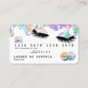 Holograaf Unicorn Modern Credit Card Lashes Visitekaartje