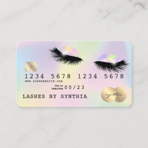 Holograaf Unicorn Modern Credit Card Lashes Visitekaartje