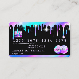 Holograaf unicorn-schijven Moderne creditcard Visitekaartje