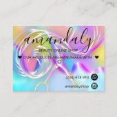 Holograaf Winkelen - Korting met codenummer Haarpr Visitekaartje (Voorkant)