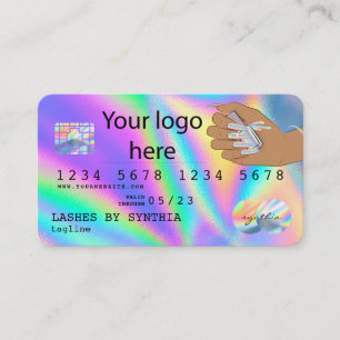 Holografen Creditcard Nail Tech add logo Visitekaartje