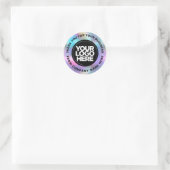 Holografen Eigen Logo Naam Web Dank u Ronde Sticker (Tas)