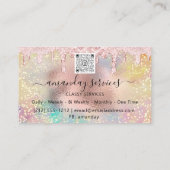 Holografen Makeup Lashes NAILS Studio Roos QRCode Visitekaartje (Achterkant)