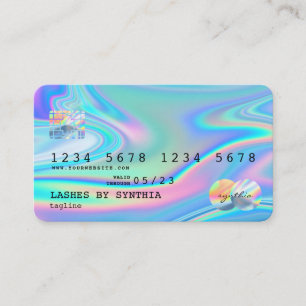 Holografie Modern Credit Kaart Stijl Logo toevoege Visitekaartje