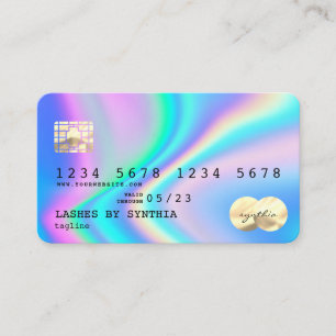 Holografie Modern Credit Kaart Stijl Logo toevoege Visitekaartje