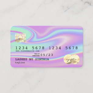 Holografie Modern Credit Kaart Stijl Logo toevoege Visitekaartje