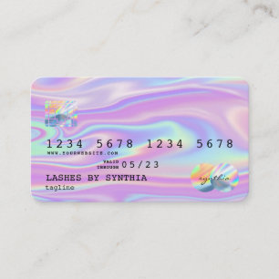 Holografie Modern Credit Kaart Stijl Logo toevoege Visitekaartje