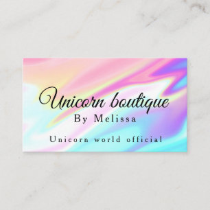 Holografie Unicorn Visitekaartje