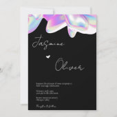 Holografisch, aangepaste foto bruiloft kaart (Voorkant)