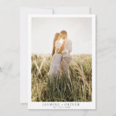 Holografisch, aangepaste foto bruiloft kaart (Achterkant)