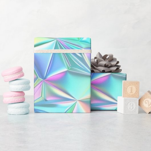 holografisch Abstract patroon Cadeaupapier (Baby Shower)