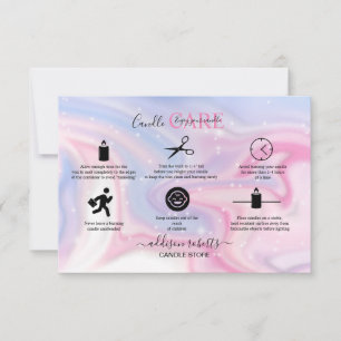 Holografisch Achtergrondhologram Neon Candle Bedankkaart