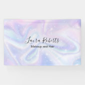 Holografisch Achtergrondhologram Neon Overlay Spandoek (Horizontaal)