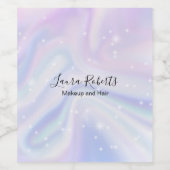 Holografisch Achtergrondhologram Neon Overlay Wijn Etiket (Enkel label)