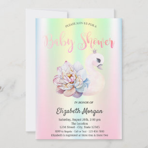 Holografisch Baby shower met zwoegerklezer Kaart